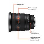 Lente Sony Zoom Gran Angular FE 16-35mm F2.8 GM II Full Frame partes de lente