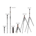 Trípode K&F Concept KF09.090v1 aluminio 183cm tamaño