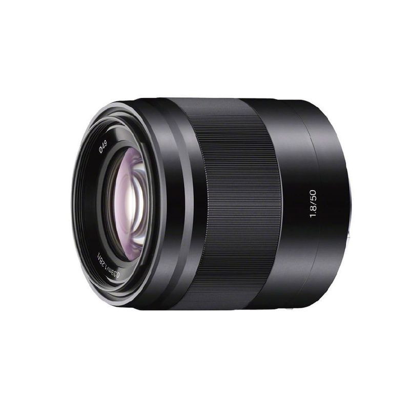Lente Sony SEL50F18 50 mm F1.8 OSS Montura E APS-C frontal