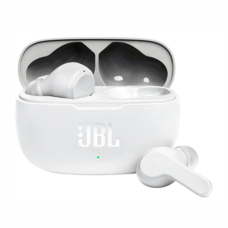 Audífonos JBL Wave 200TWS Bluetooth IPX2 20 h blanco frontal