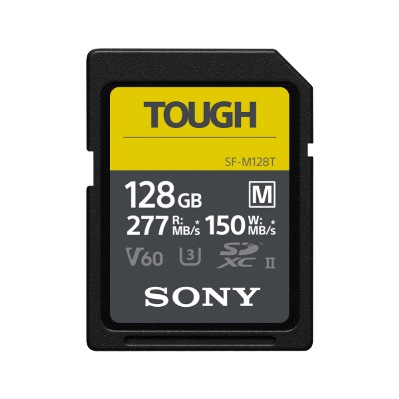 Tarjeta SD Sony SF-M128T 128GB UHS-II V60 TOUGH 277MB/s frontal