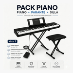 Piano Yamaha P-45 Pack 88 teclas GHS 10 sonidos negro contenido de caja