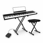Piano digital Alesis Concert Pack 88 teclas 10 sonidos negro frontal