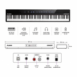 Piano digital Alesis Concert Pack 88 teclas 10 sonidos negro especificaciones