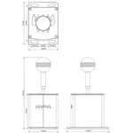 Palanca de cambios Moza HGP 7+R para Sim Racing USB  medidas