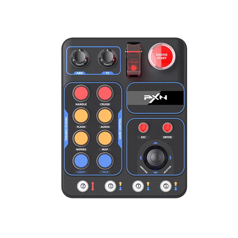 Botonera PXN CB1 para Sim Racing, 30 botones RGB USB-C frontal