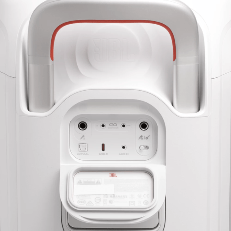 Parlante JBL PartyBox 330 280 W Bluetooth 6.0 blanco puertos