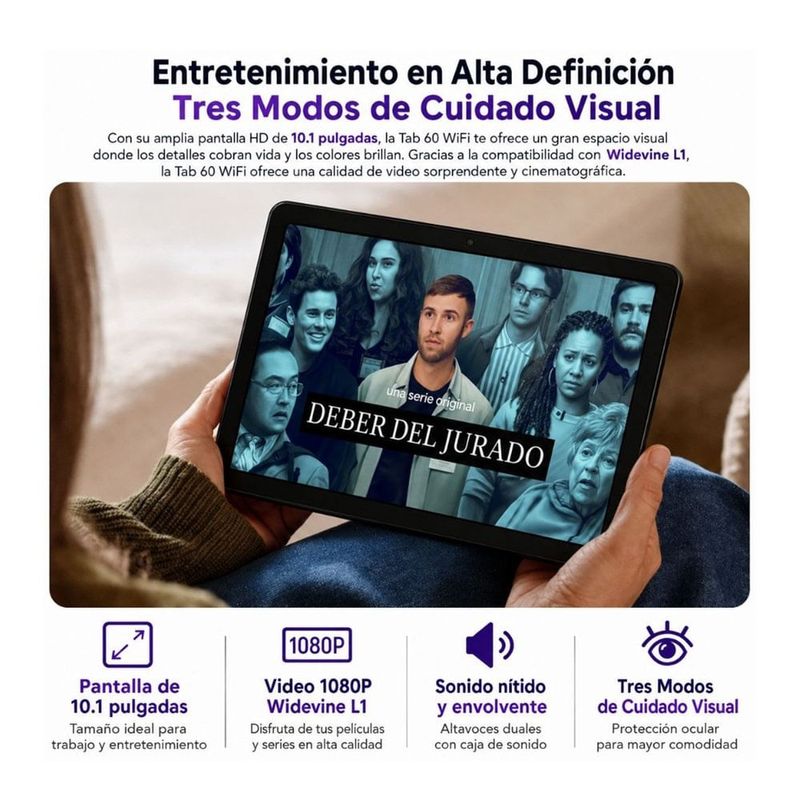 Tablet Blackview Tab 60 Wi-Fi 10.1 128GB 4GB RAM gris especificaciones