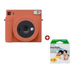 Cámara Fujifilm Instax SQ1 flash integrado Terracota + Película x20 frontal