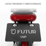 Bicimoto eléctrica Futur Oxen 350W 35km 25km/h blanco dorsal