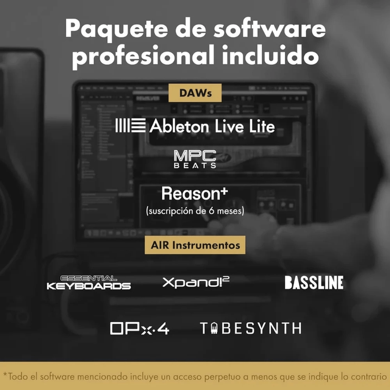 Pack M-Audio M-Track Duo HD 2 canales 192 kHz M100 software incluido