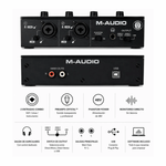 Interfaz M-Audio M-Track Duo 2 canales 24 bits 48 kHz especificaciones