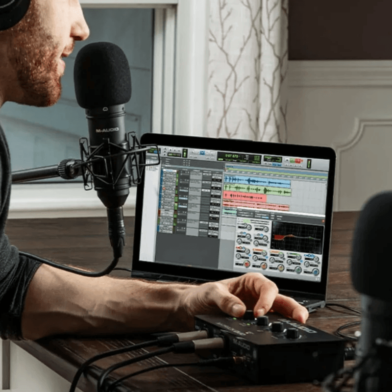 Interfaz M-Audio M-Track Duo 2 canales 24 bits 48 kHz controles
