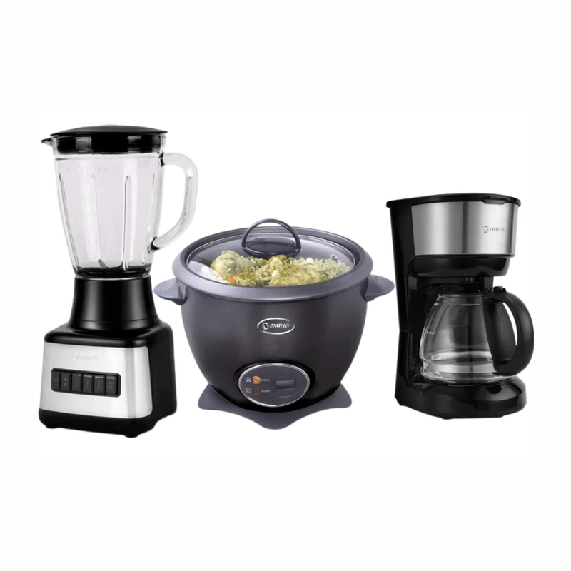 Combo Miray olla 1.5L licuadora 1.5L cafetera 6 tazas frontal