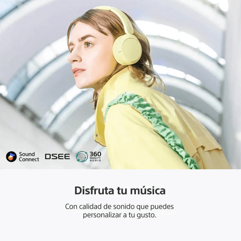 Audífonos Sony WH-CH520 Bluetooth 5.2 50 h amarillo sound connect