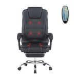 Silla gerencial G-ergonomic Relax Pro 8 Vibromasajes, negro frontal