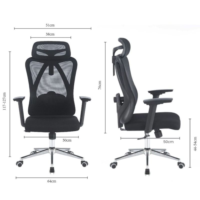 Silla gerencial G-ergonomic Vector ergonómica, lumbar 2D dorsal