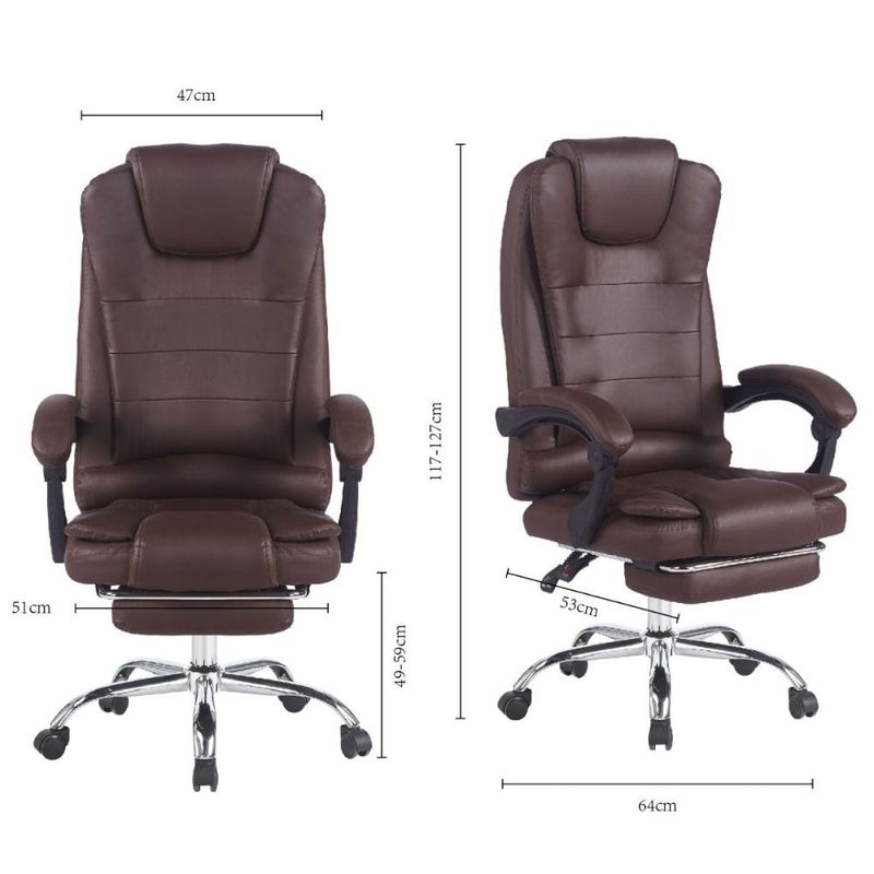 Silla G-ergonomic Relax Pro 8 Vibromasajes café medidas