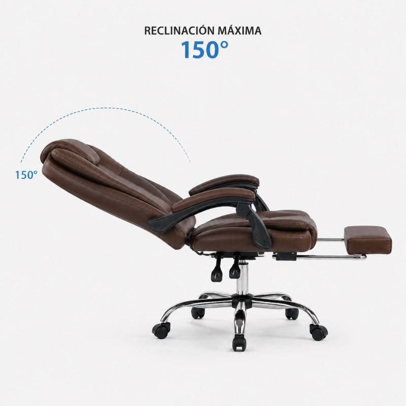 Silla G-ergonomic Relax Pro 8 Vibromasajes café lateral inclinación