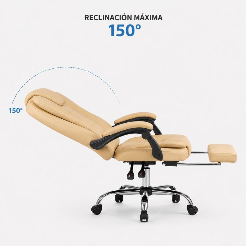 Silla G-ergonomic Relax Pro 8 Vibromasajes beige lateral  medidas