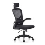 Silla gerencial flex ergonómica altura regulable negra frontal oblicuo