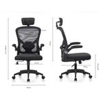 Silla gerencial flex ergonómica altura regulable negra medidas