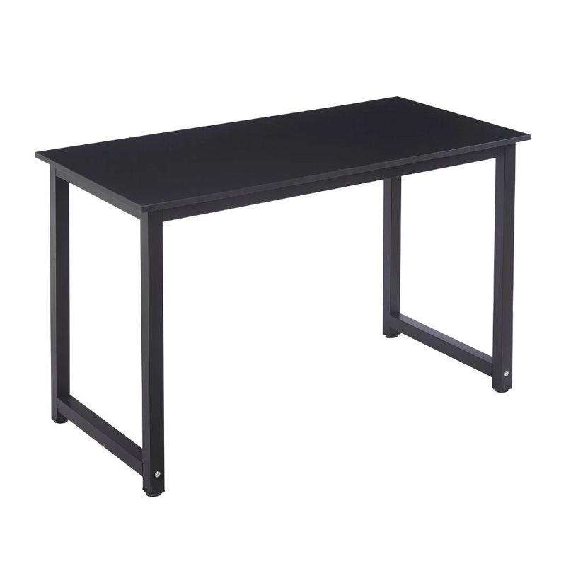 Escritorio fijo G-ergonomic Essential altura 75 cm negro frontal oblicuo