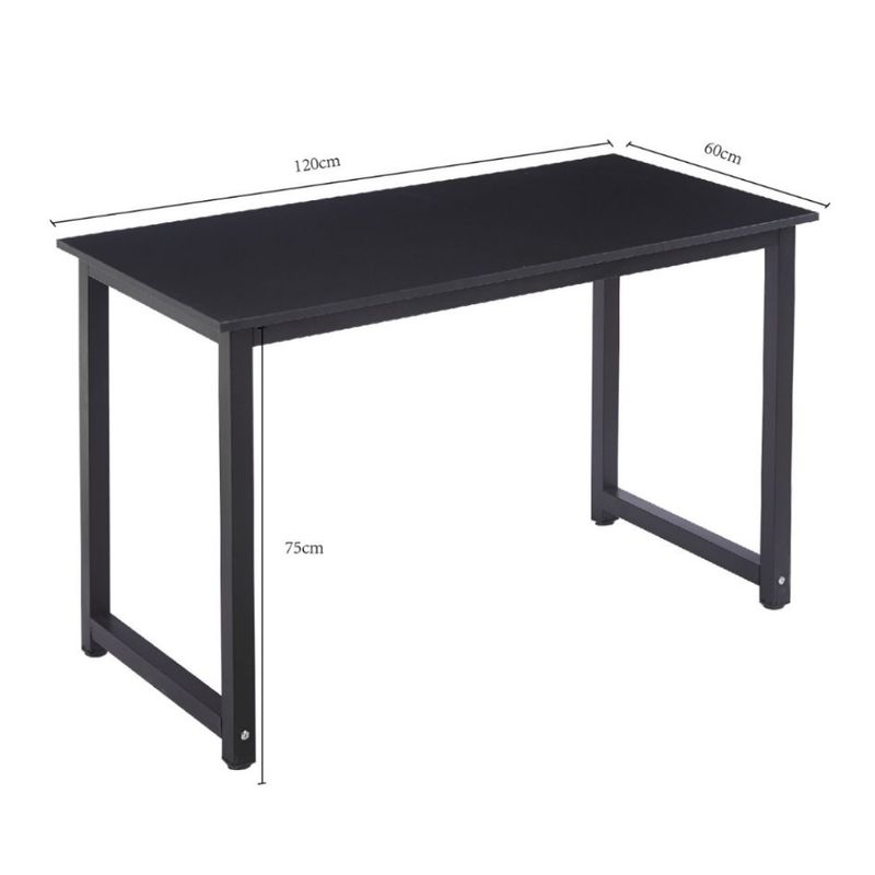 Escritorio fijo G-ergonomic Essential altura 75 cm negro medidas