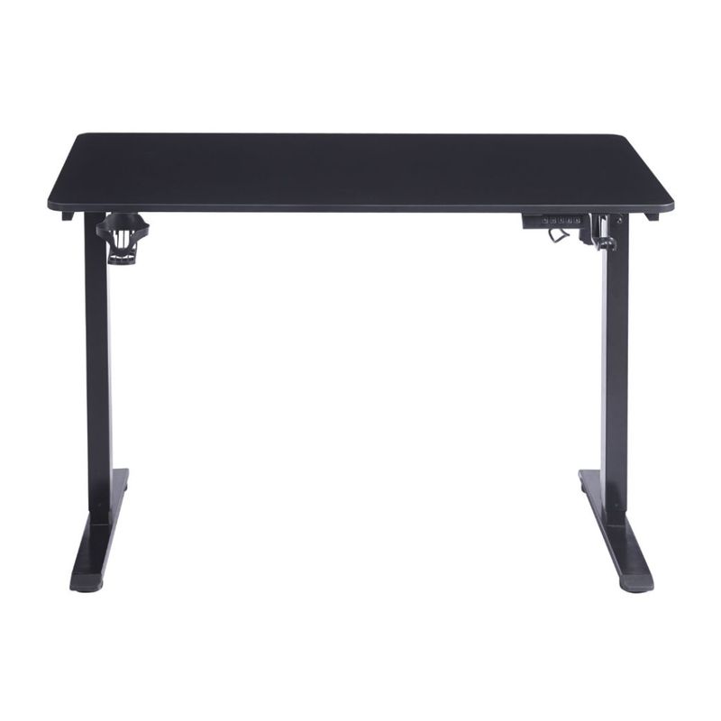 Escritorio eléctrico G-ergonomic FlowDesk altura regulable negro frontal