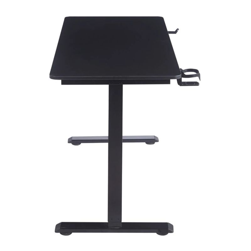 Escritorio eléctrico G-ergonomic FlowDesk altura regulable negro lateral