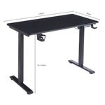 Escritorio eléctrico G-ergonomic FlowDesk altura regulable negro medidas