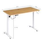 Escritorio eléctrico G-ergonomic FlowDesk altura regulable roble beige blanco medidas