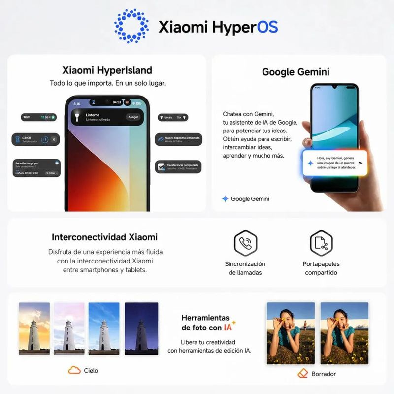 Celular Xiaomi Redmi Note 17 4G 256GB 6GB cámara 50MP características
