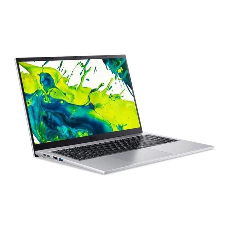 Laptop Acer Aspire Go 15 Core i7 16GB RAM 512GB SSD plata frontal oblicuo