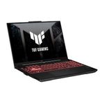 Laptop gamer Asus TUF A16 Ryzen 7 RTX 4050 512GB SSD mecha gray frontal oblicuo