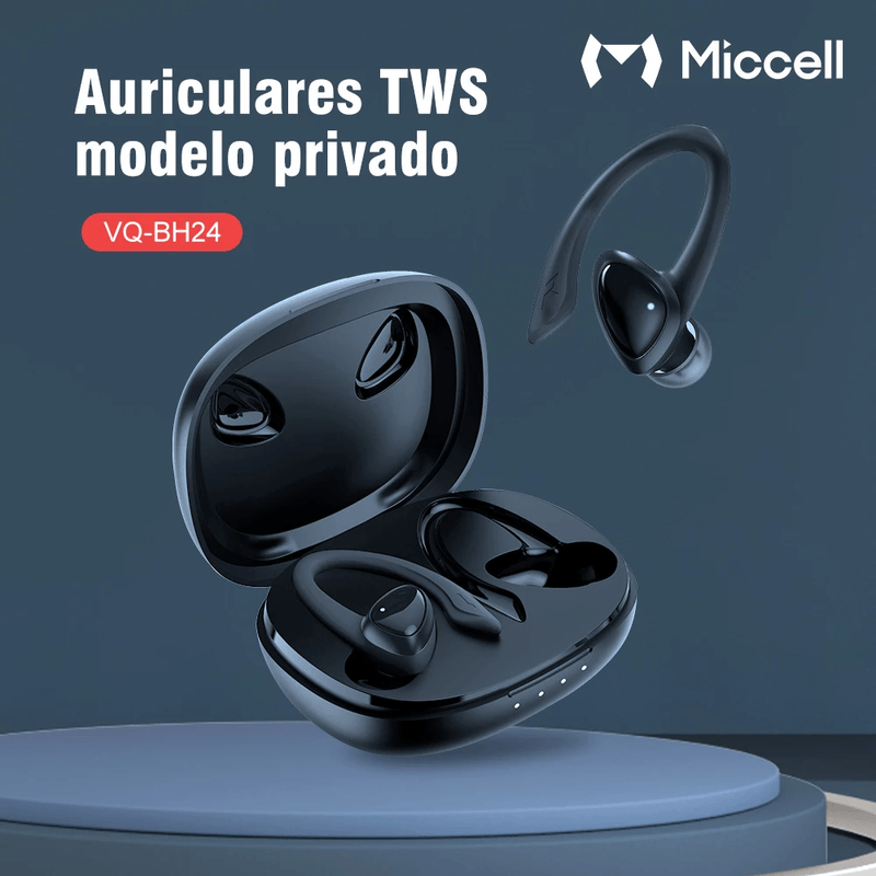 Audífonos Miccell VQ-BH24 Bluetooth 5.4 AI 8 h negro