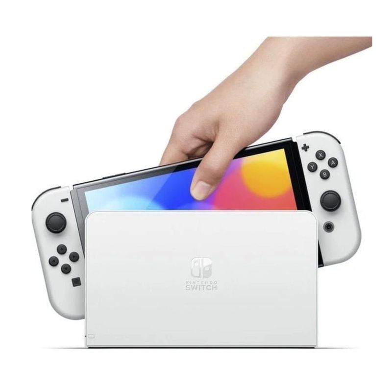 Nintendo Switch OLED 64GB + Super Mario Bros. Wonder blanco estuche