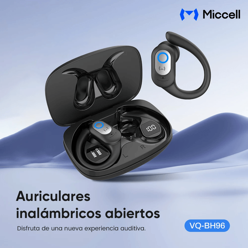 Audífonos Miccell VQ-BH96 Bluetooth 5.4 ANC 8 h negro