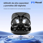 Audífonos Miccell VQ-BH96 Bluetooth 5.4 ANC 8 h negro pantalla