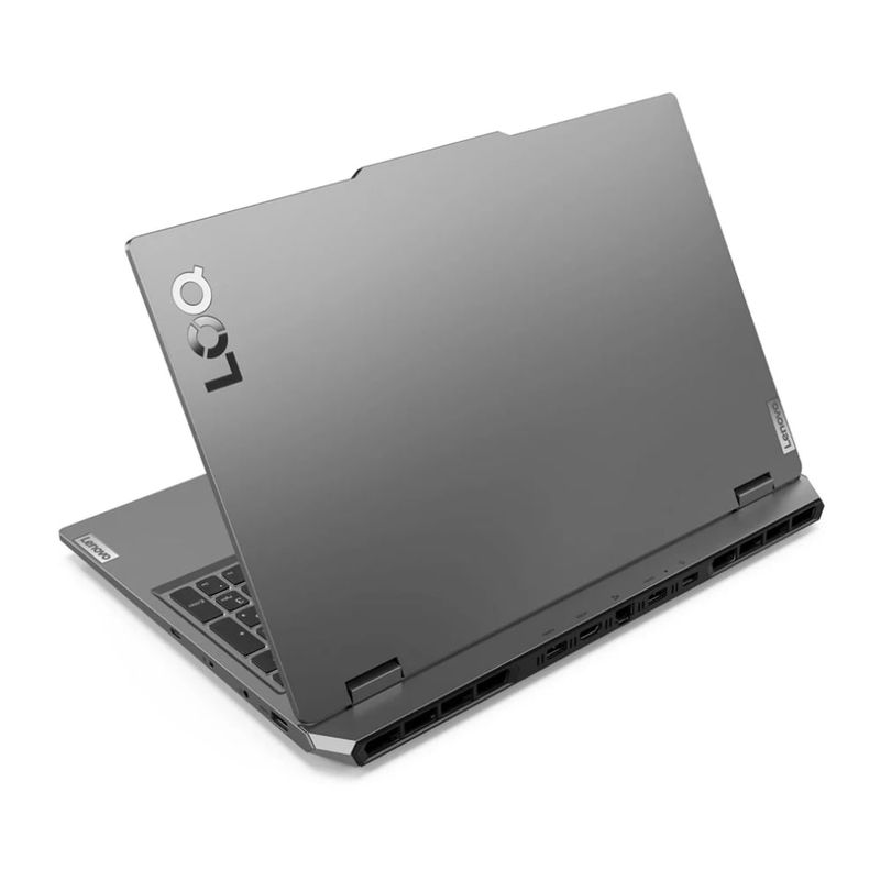 Laptop Lenovo LOQ 15.62" Ryzen 7 1TB SSD 16GB RAM gris dorsal oblicuo