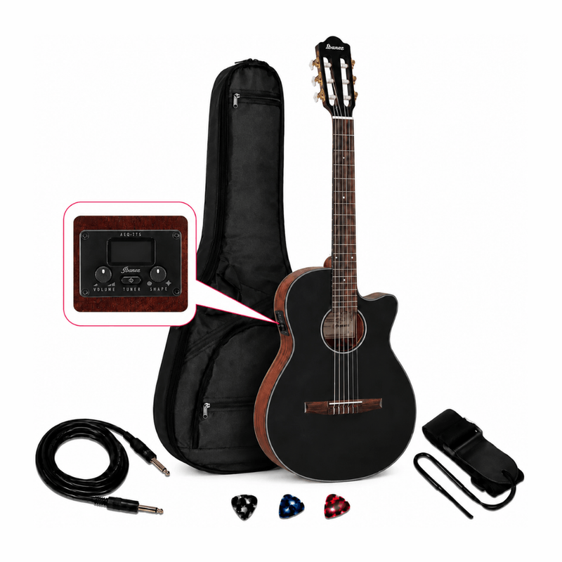 Guitarra Ibanez AEG50N-BKH nylon 20 trastes negro