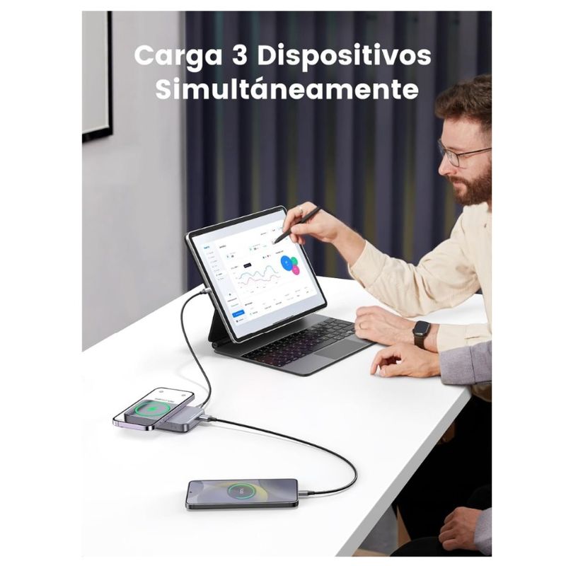 Power bank UGREEN PB206 10000 mAh MagSafe 22.5W gris