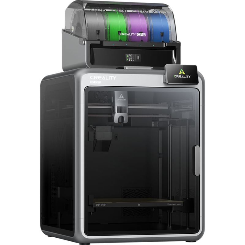 Impresora 3D Creality K2 Pro Combo multicolor con CFS frontal olicuo