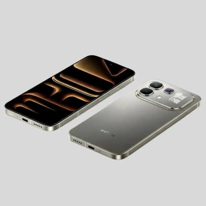 Celular Infinix Note 60 Pro 5G 256GB 8GB RAM titanio diagonal