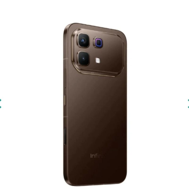 Celular Infinix Note 60 Pro 5G 256GB 8GB RAM marrón dorsal oblicuo