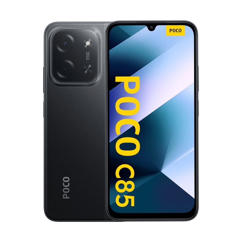 Celular Xiaomi Poco C85 256 GB 8 GB RAM Negro frontal dorsal