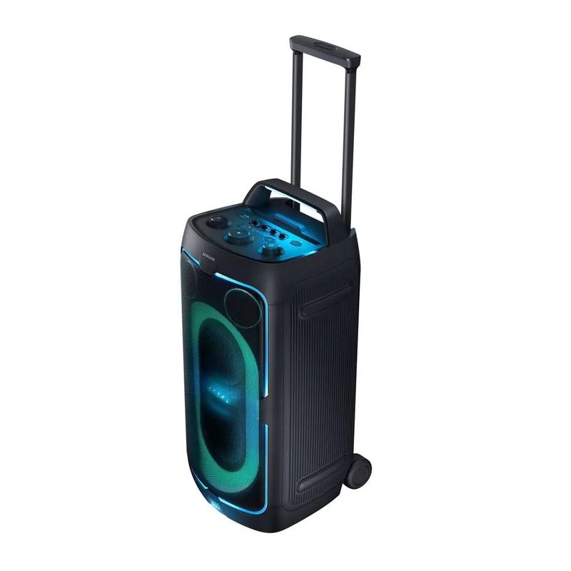 Parlante Torre Samsung MX-ST50F 400W IPX5 Negro frontal oblicuo asa