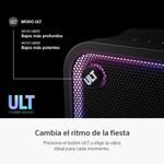 Parlante Sony ULT Tower 5 Bluetooth con luces e IPX4  superior