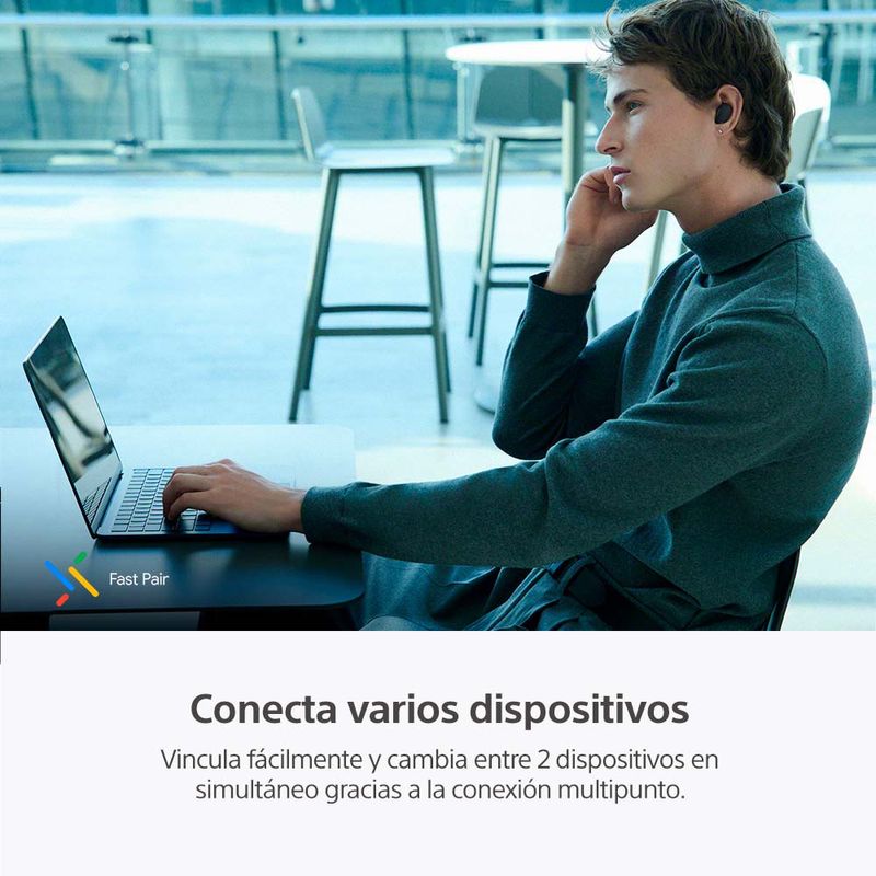 Audífonos Sony WF-1000XM6 Bluetooth con noise cancelling IPX4 negro conexión