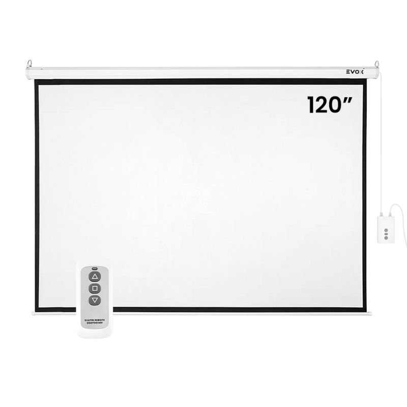 Ecran eléctrico Evox 120" retráctil blanco frontal